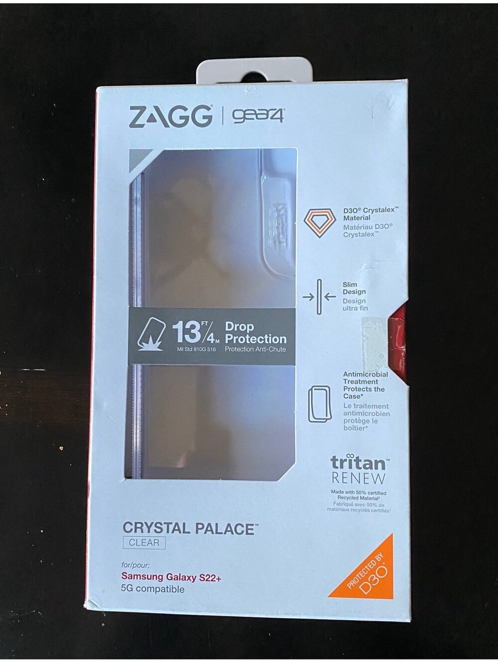 Gear4 Zagg Crystal Palace Case for Samsung Galaxy S22+ Clear